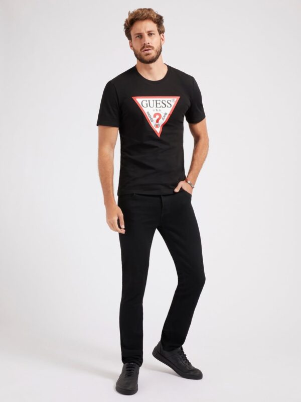 GUESS/ CAMISETA TRIÁNGULO LOGO NEGRO - Imagen 2