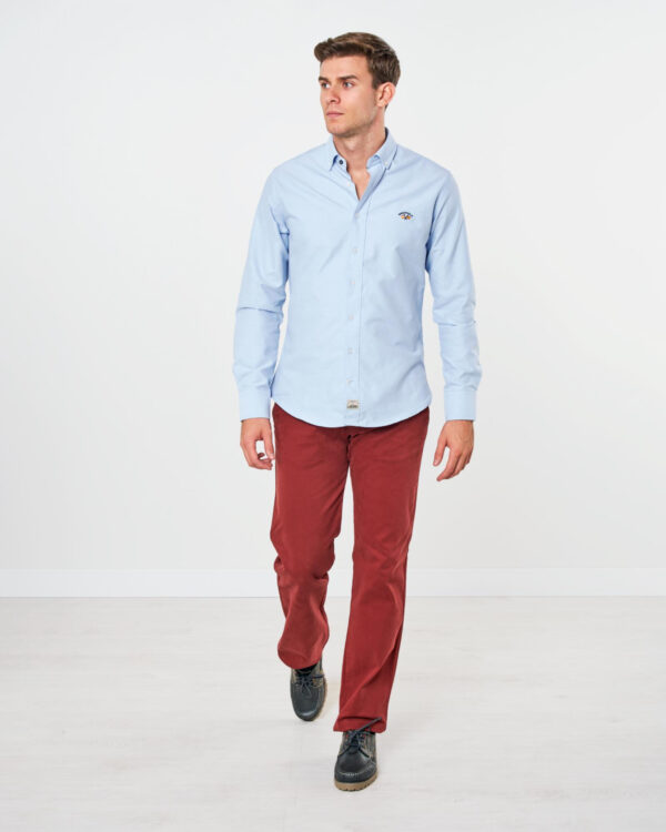 SPAGNOLO/ CAMISA OXFORD LISA EN AZUL - Imagen 2